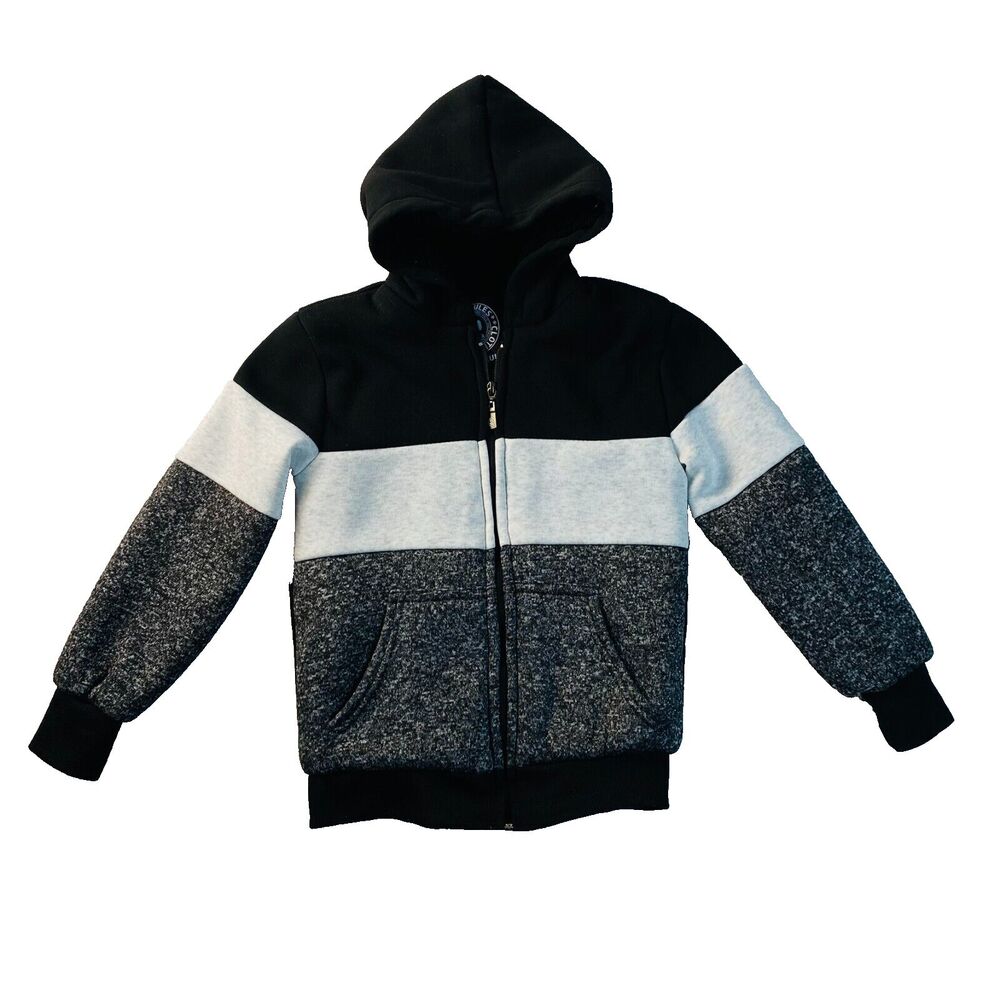 Street‎ Rules Clothing Zipper Hoodies Fleece Boy Sz 6 Black Gray